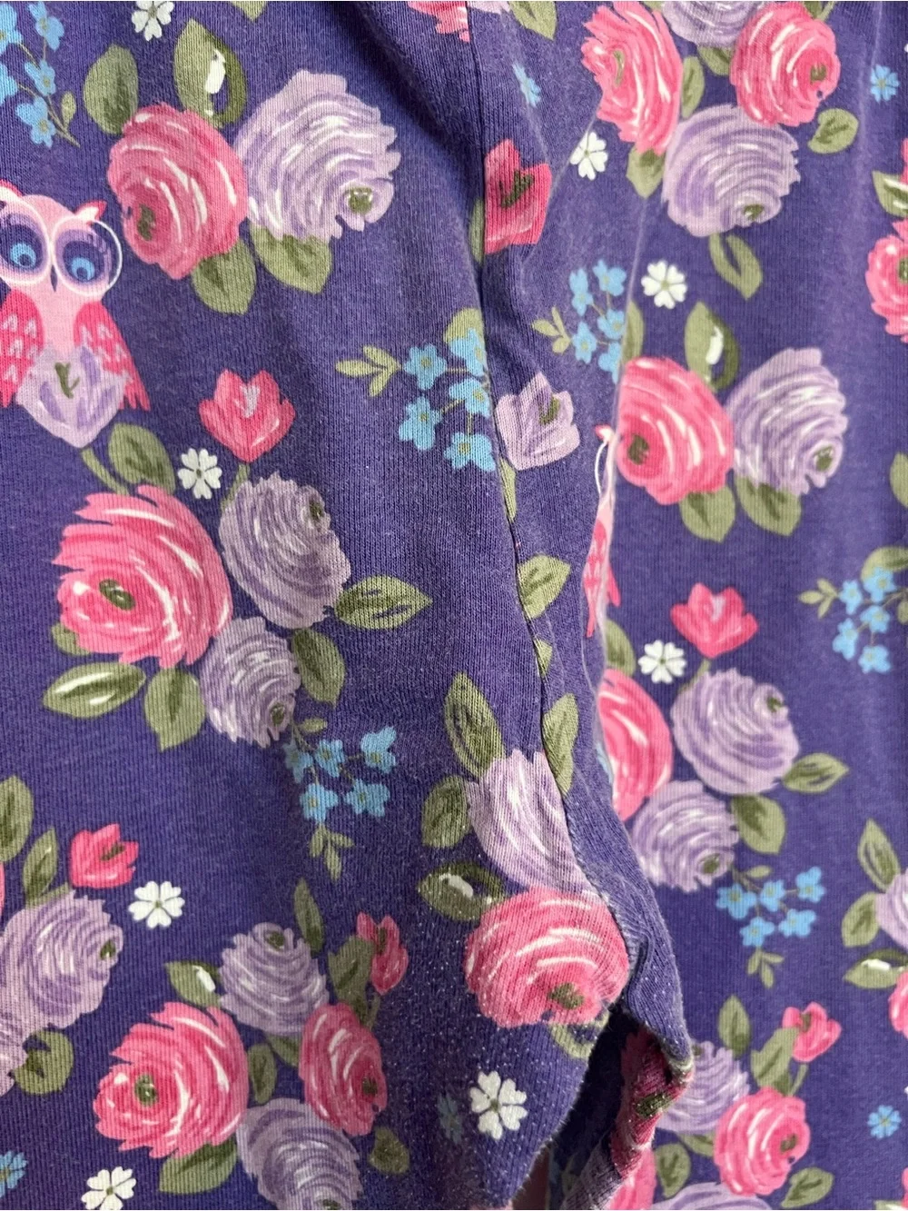 Girls Owl Heart Pajama Set